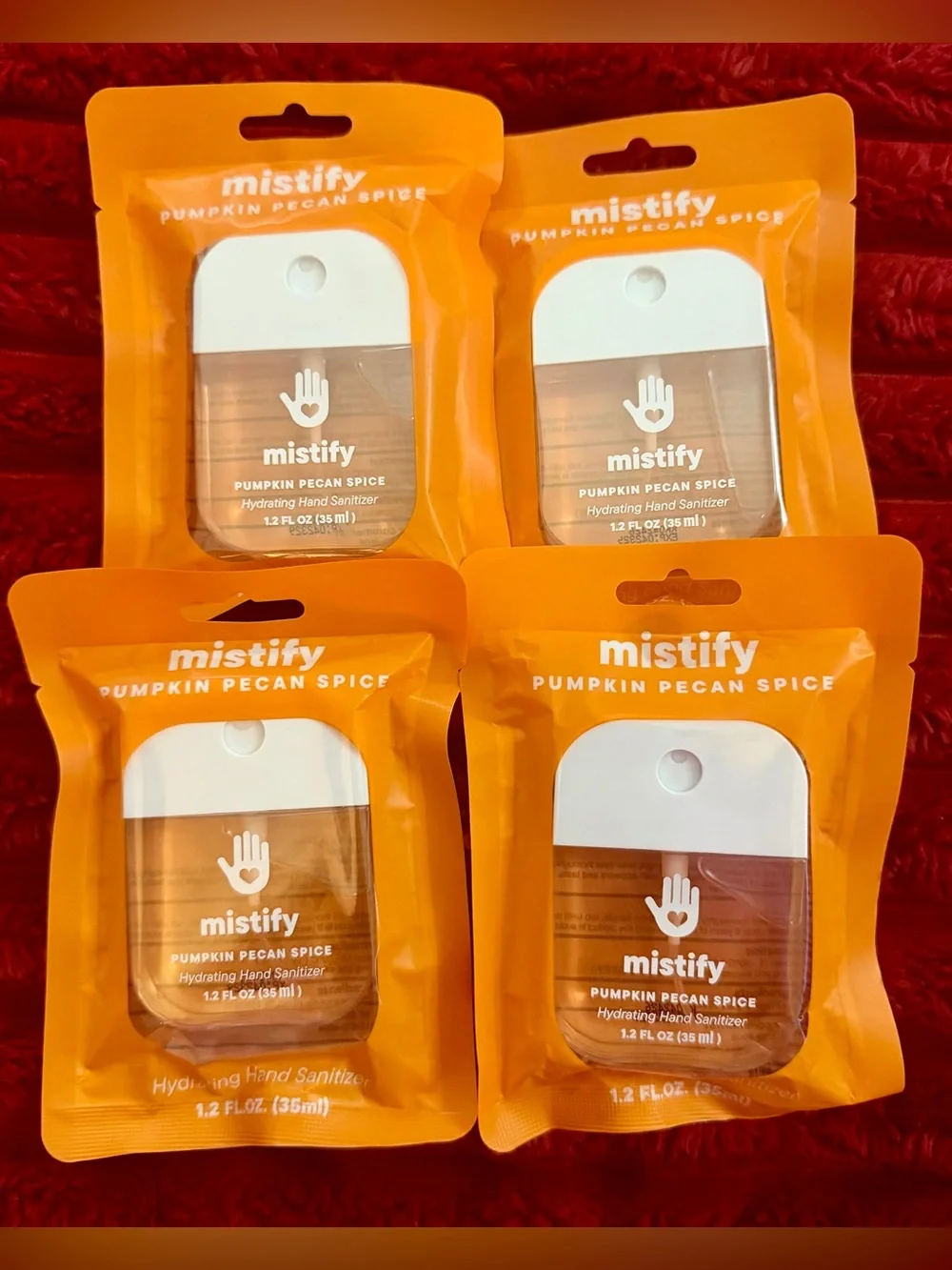 Mistify Pumpkin Pecan Spice Hydrating Hand Sanitizer - Orange